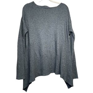 Nolita gray pullover sweater ribbed high low wool cashmere blend small